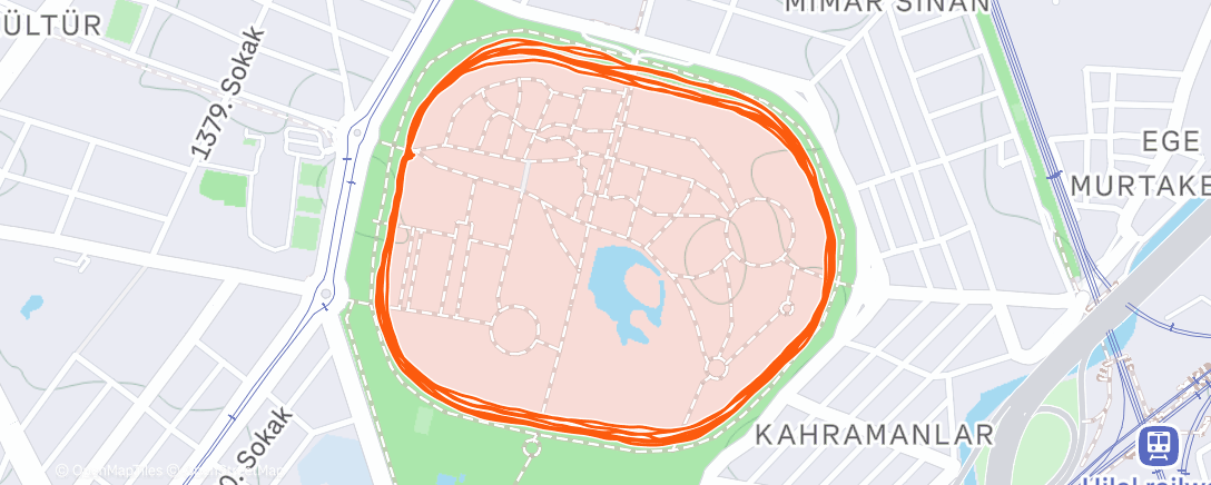 Карта физической активности (Yılın son hafta sonu koşusu)