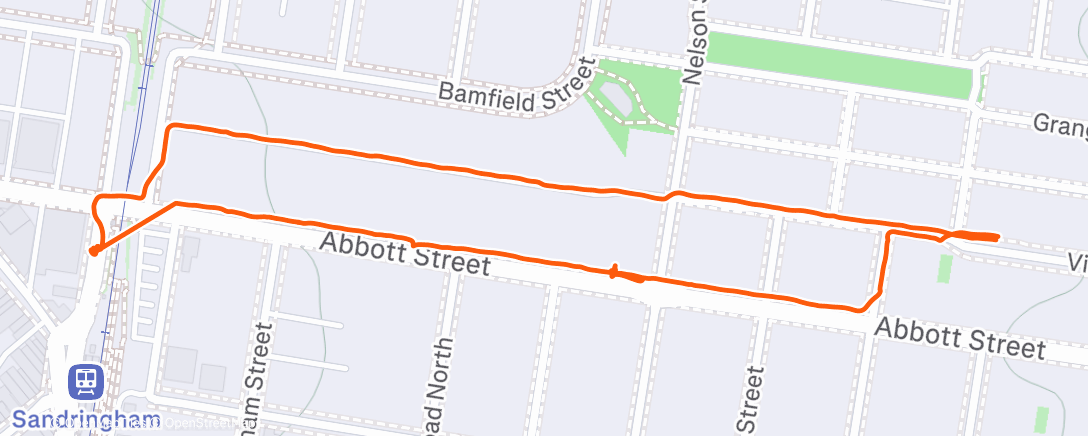 Map of the activity, Morning Walk