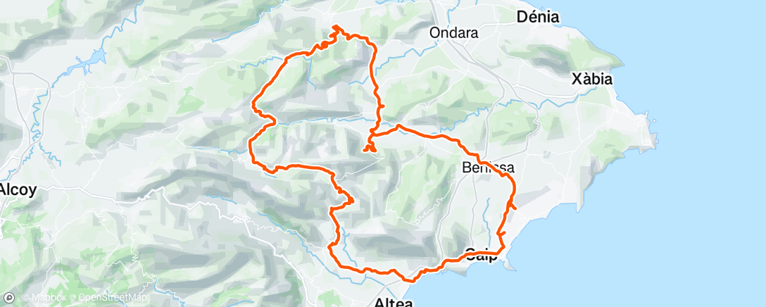 Mappa dell'attività Cycling