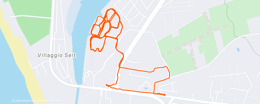 Map of the activity, Corsa mattutina