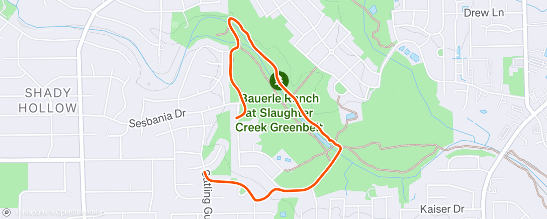 Map of the activity, Evening Walk