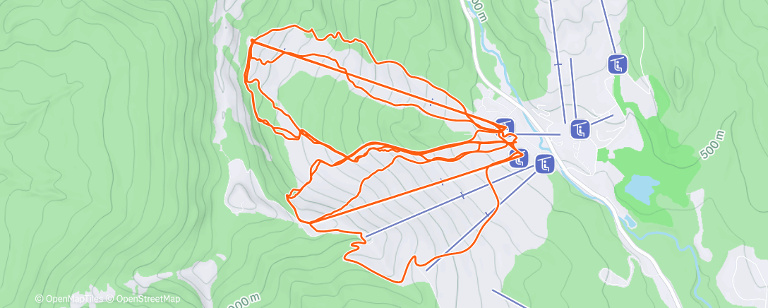 Map of the activity, Morning Alpine Ski