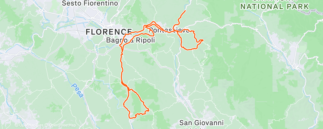 Map of the activity, Morning Ride