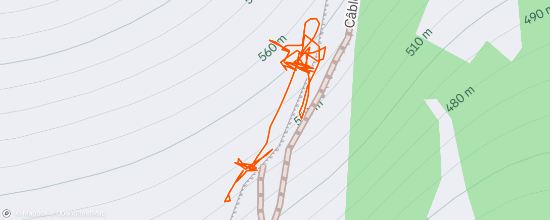 Map of the activity, Afternoon Rock Climb