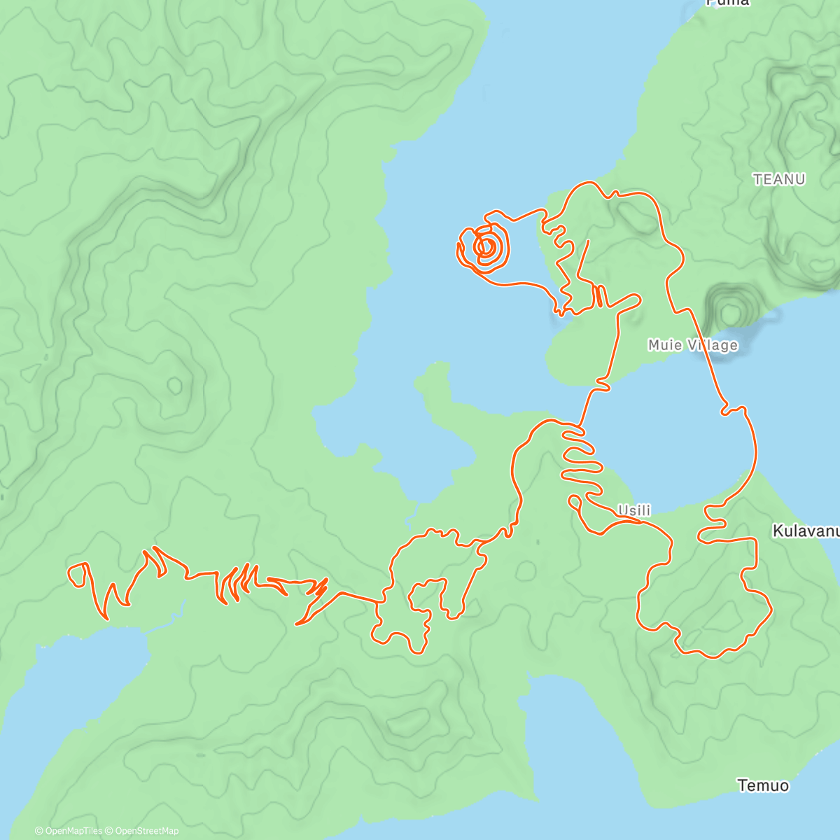 Map of the activity, Zwift - Group Ride: Leader Cycling Team Long Group Ride on Four Horsemen in Watopia