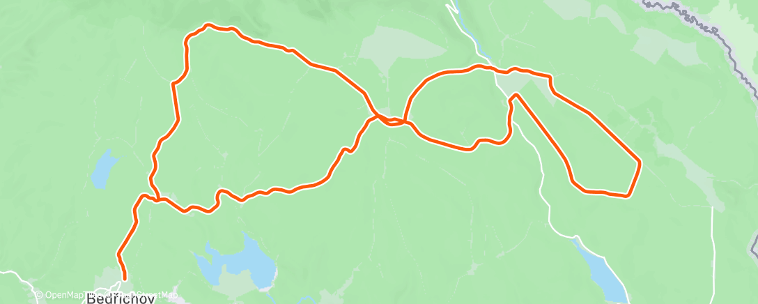 Map of the activity, Jizerky s Denisem