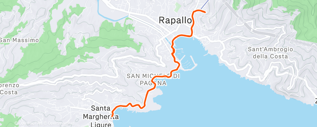 Map of the activity, Morning Run