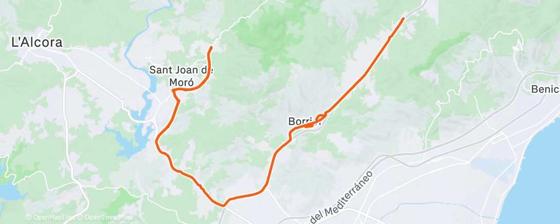 Карта физической активности (Bicicleta por la mañana)