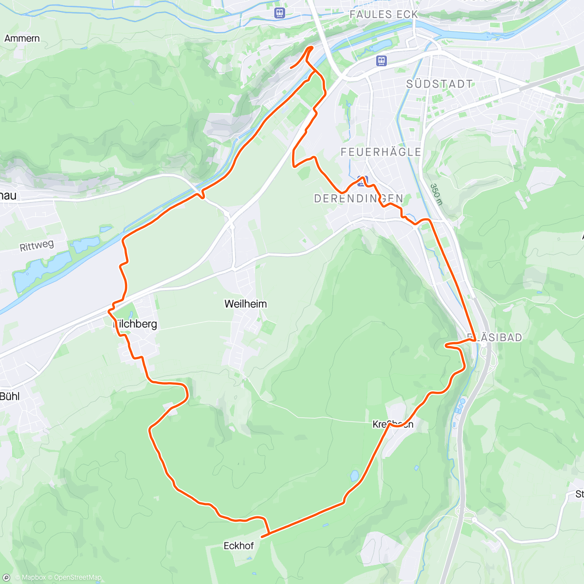 Map of the activity, Mateo’s Rammert Loop