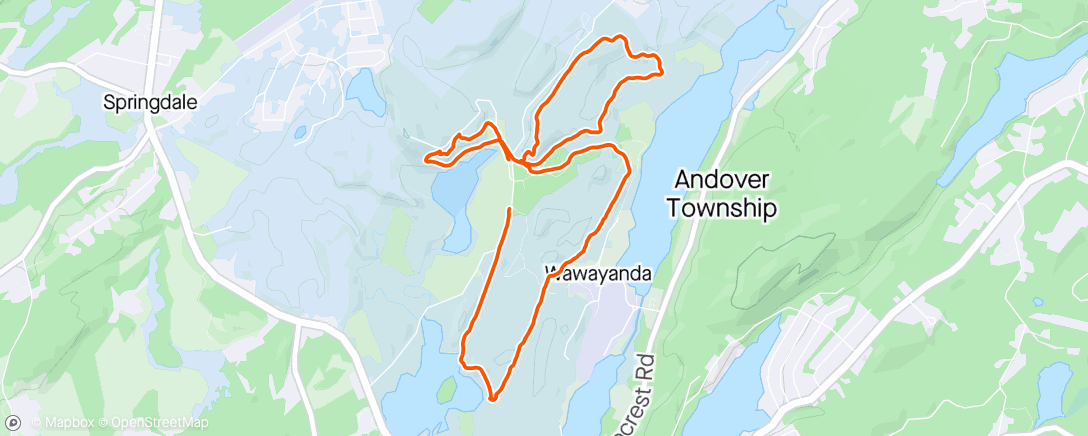 Map of the activity, G and G Sunday shop ride