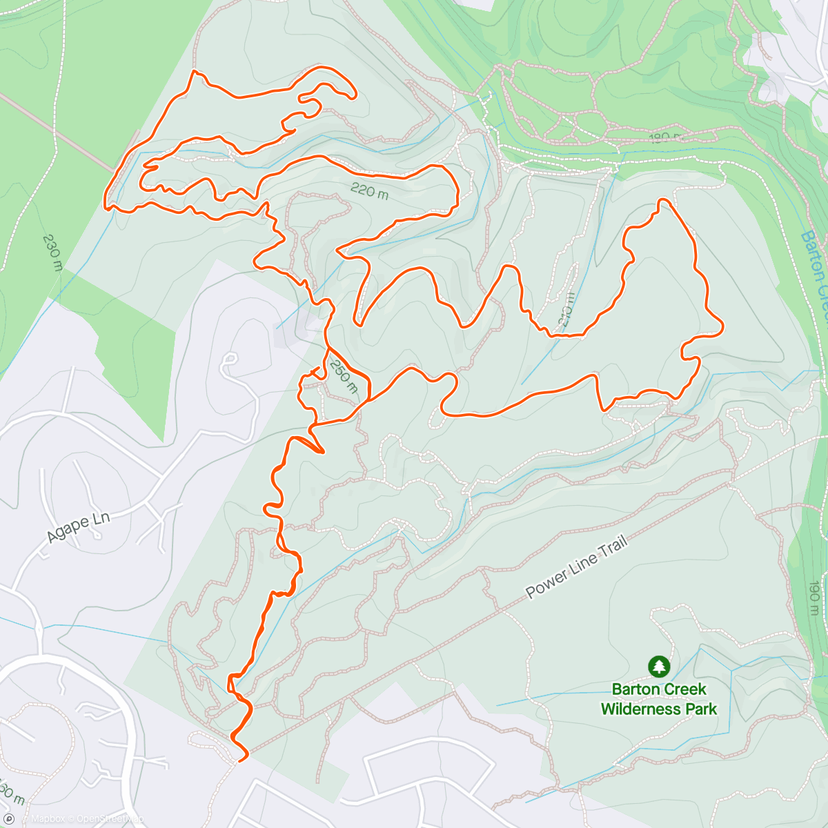 Map of the activity, Gangster Ride
