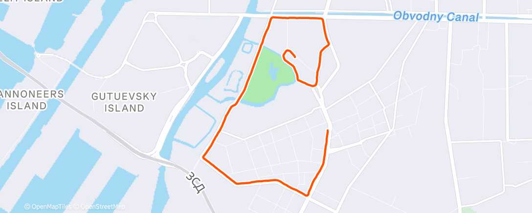 Map of the activity, Дневной забег