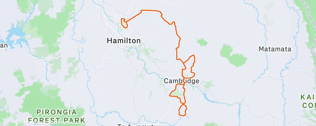 Map of the activity, Morning Ride ☀️