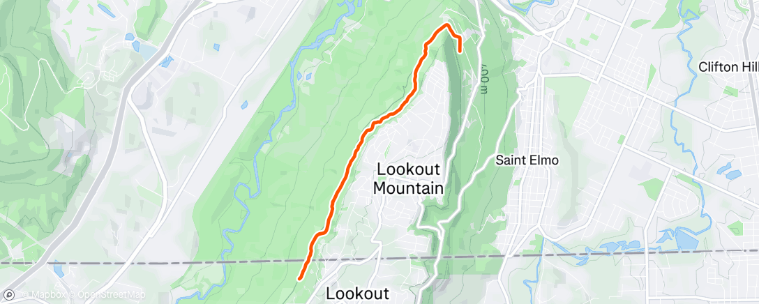 Map of the activity, Evening Trail Run