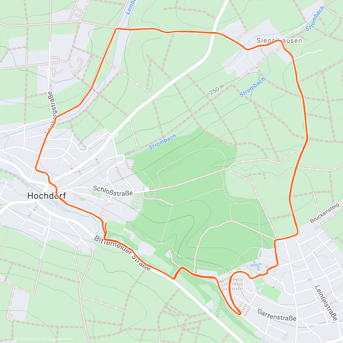 Map of the activity, Jahresabschluss Community Run Hochdorf  🏃🏻‍♀️🏃🏻‍♂️👟👟