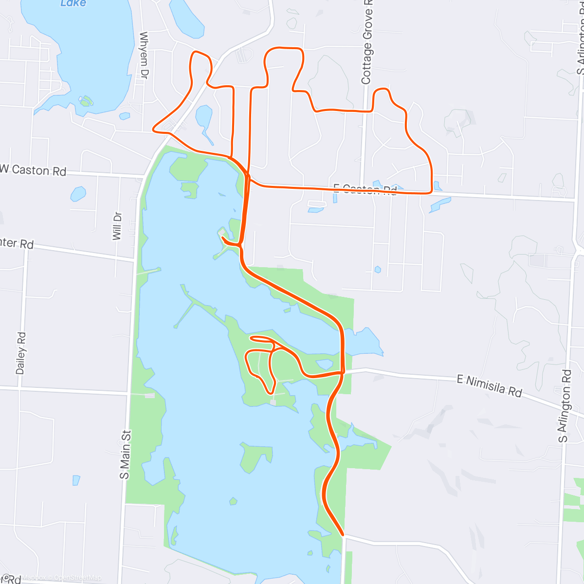 Map of the activity, Morning Run