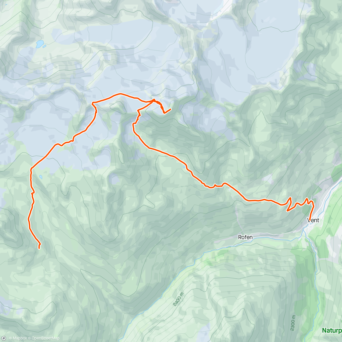 Map of the activity, Ötztal #6