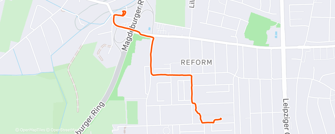 Карта физической активности (Spaziergang am Mittag)