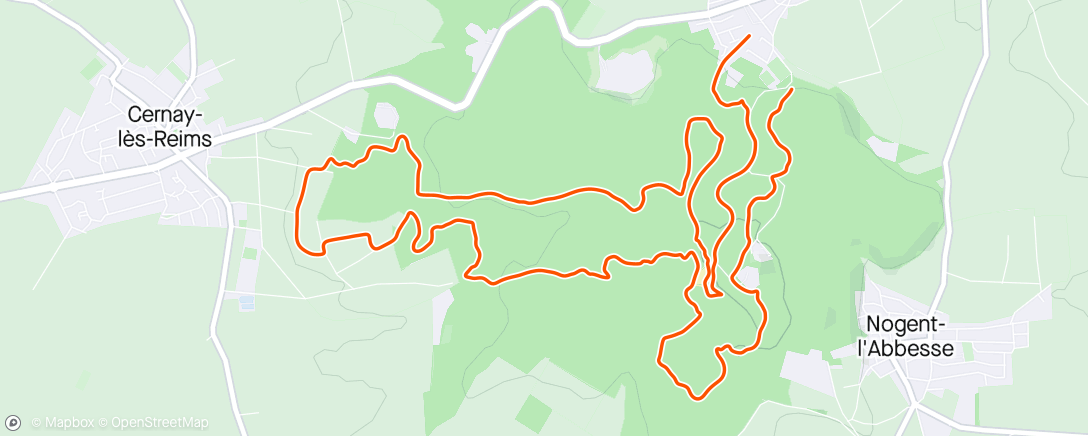 Map of the activity, Trail duo du mont de Boue(rru)