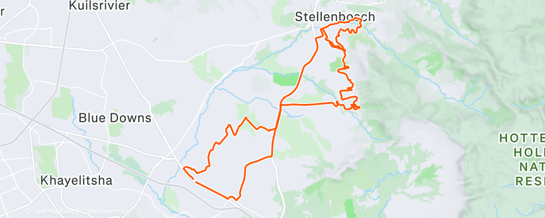 Map of the activity, Morning Mountain Bike Ride