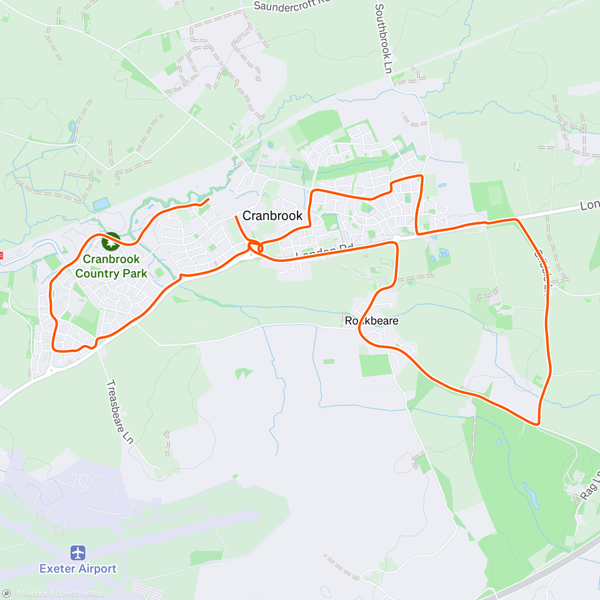 Map of the activity, Morning Run