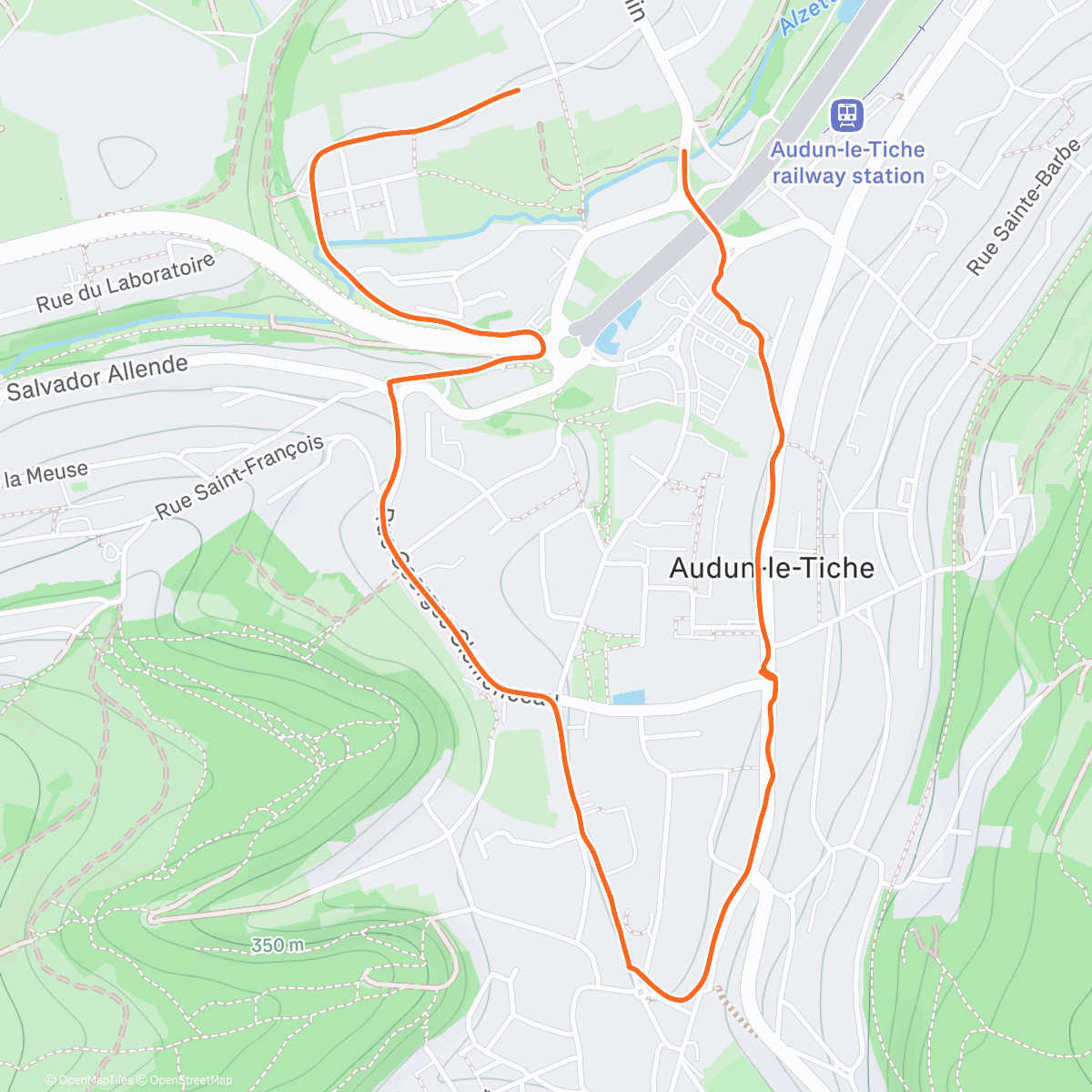 Map of the activity, Avant le réveillon, petite marche dans le Moscou/Paris le vent du Nord Est ( la bise )