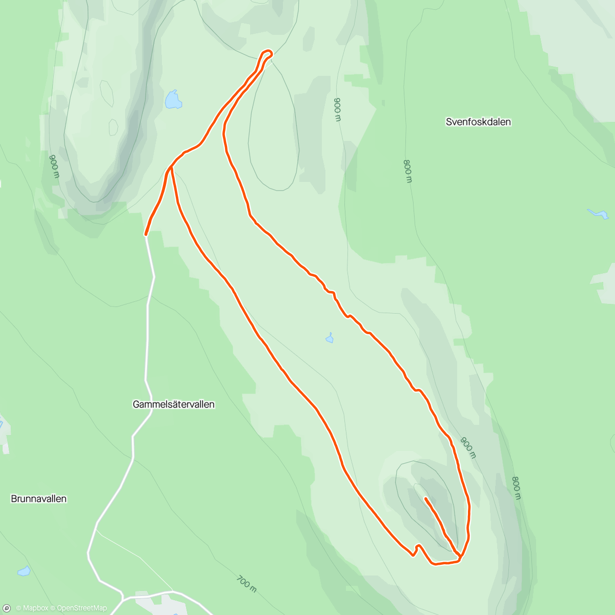 Map of the activity, Turskidor och topptur