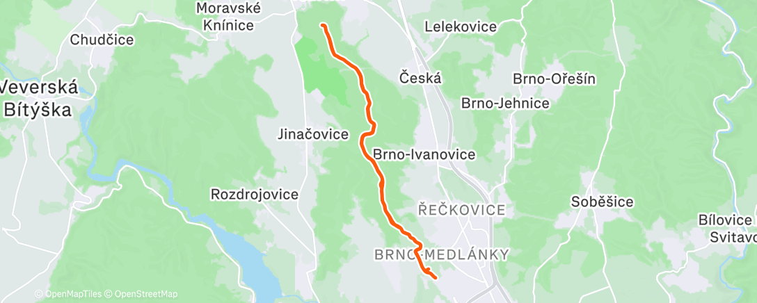 Map of the activity, Skalka-Kuřimská