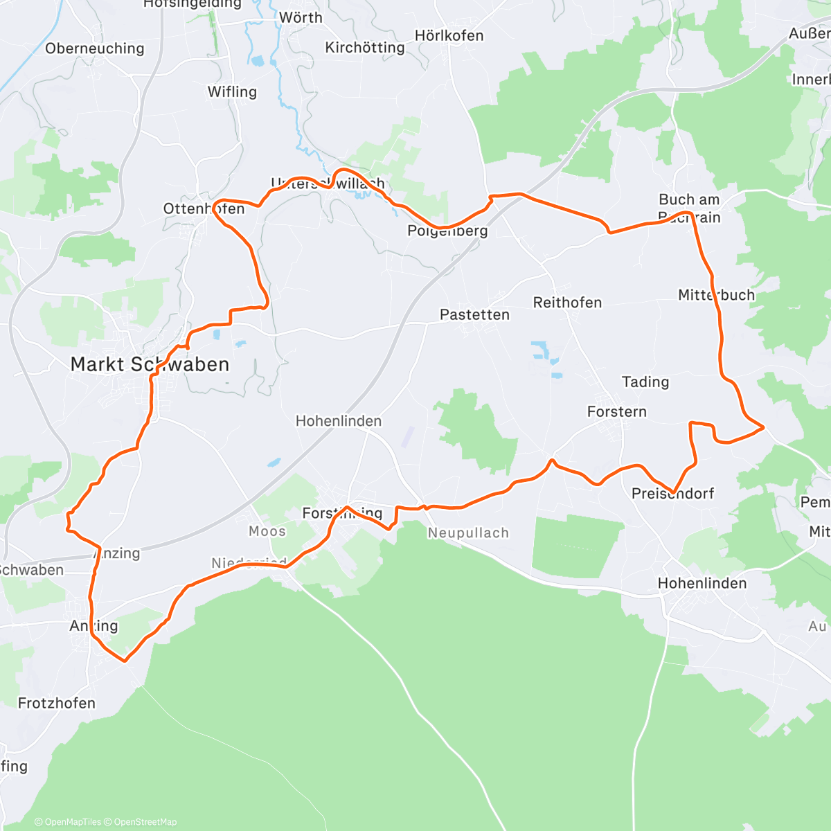 Map of the activity, Feierabendrunde