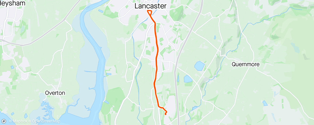 Mappa dell'attività Lancaster Running - ⛈️ & Hills