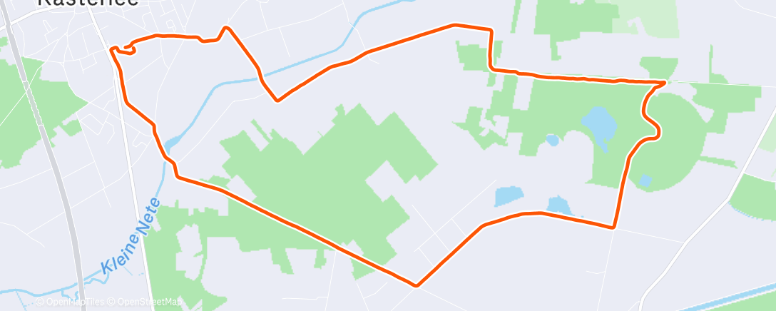 Map of the activity, Start Loop Hel Van Kasterlee