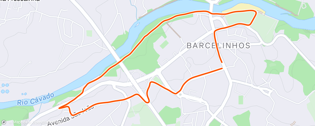 Map of the activity, Corrida da hora do almoço