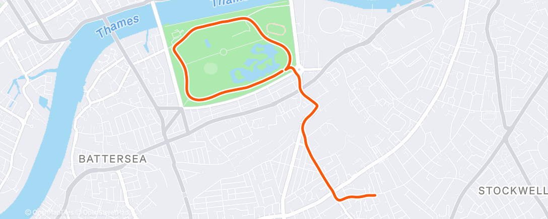 Map of the activity, Morning Run