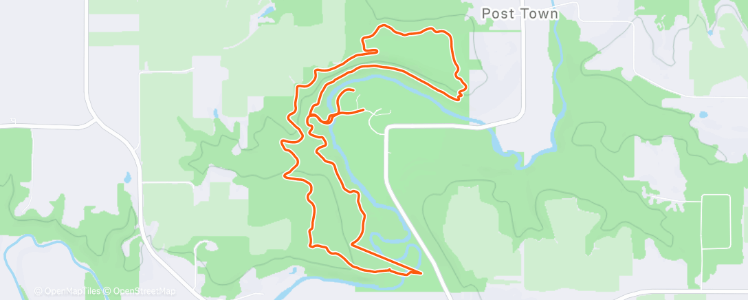 Map of the activity, Afternoon Hike with Chad