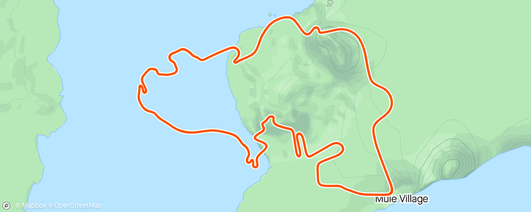 「Zwift - Group Ride: Aussie AHDR p/b Giant (C) on Beach Island Loop in Watopia」活動的地圖