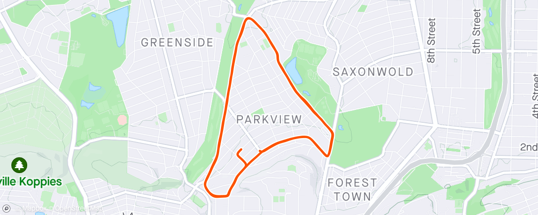 Map of the activity, Parkview loops
