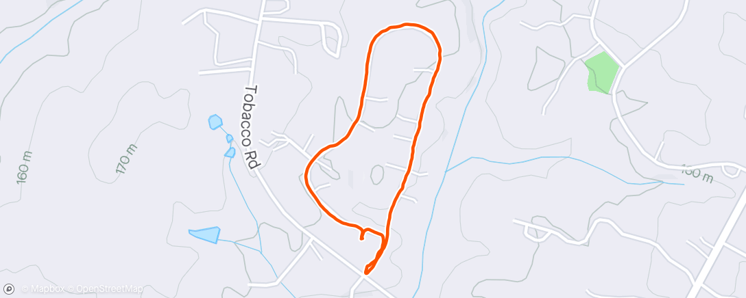 Mapa da atividade, After dinner jamestown loop walk with susan