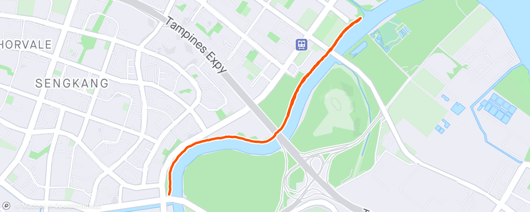 Map of the activity, Evening sprint. Best 5km