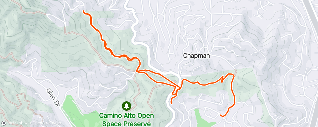 Map of the activity, Mango trail run and walk