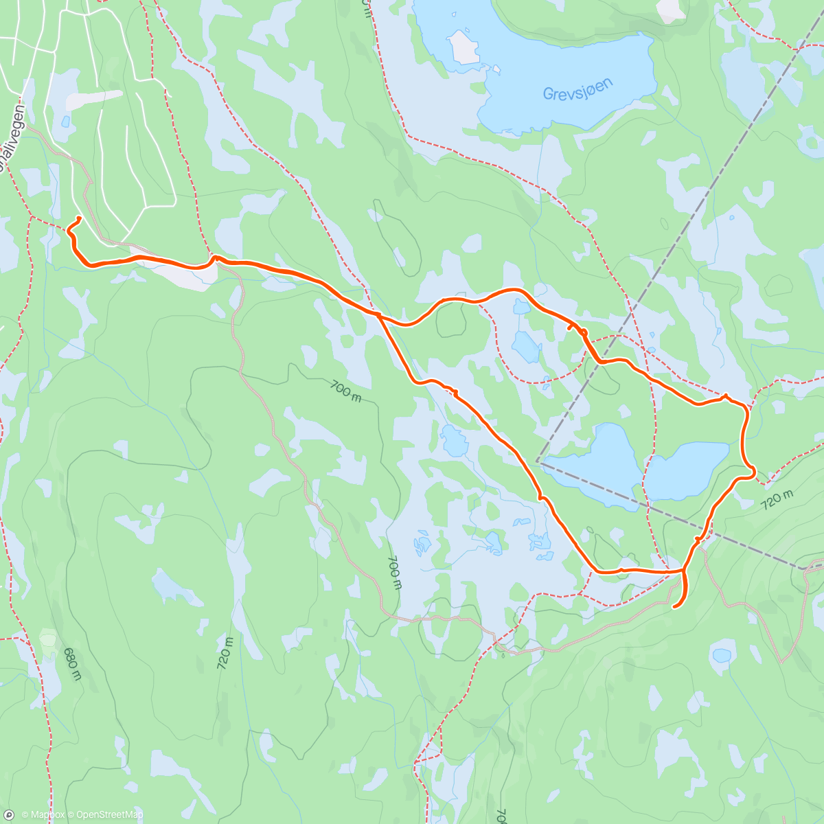 Map of the activity, Påskeskirenn