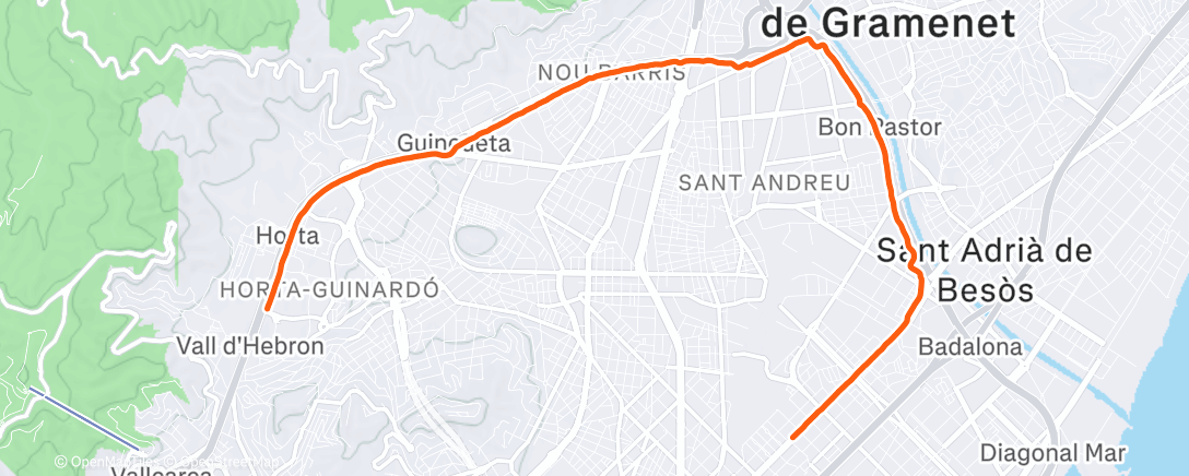 Map of the activity, Vuelta por la ronda