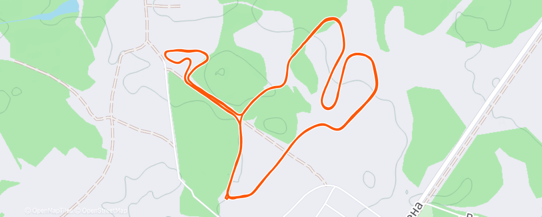 Map of the activity, Северный лыжный заезд (вечер)