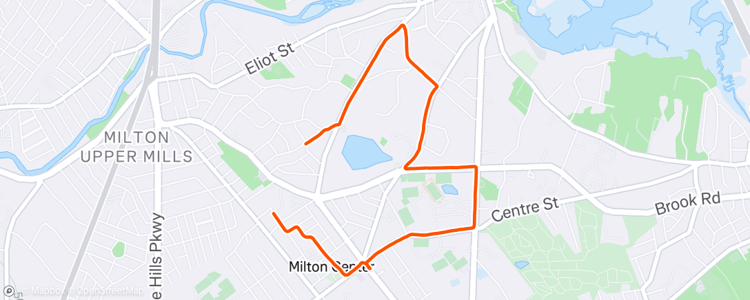 Map of the activity, Afternoon Run