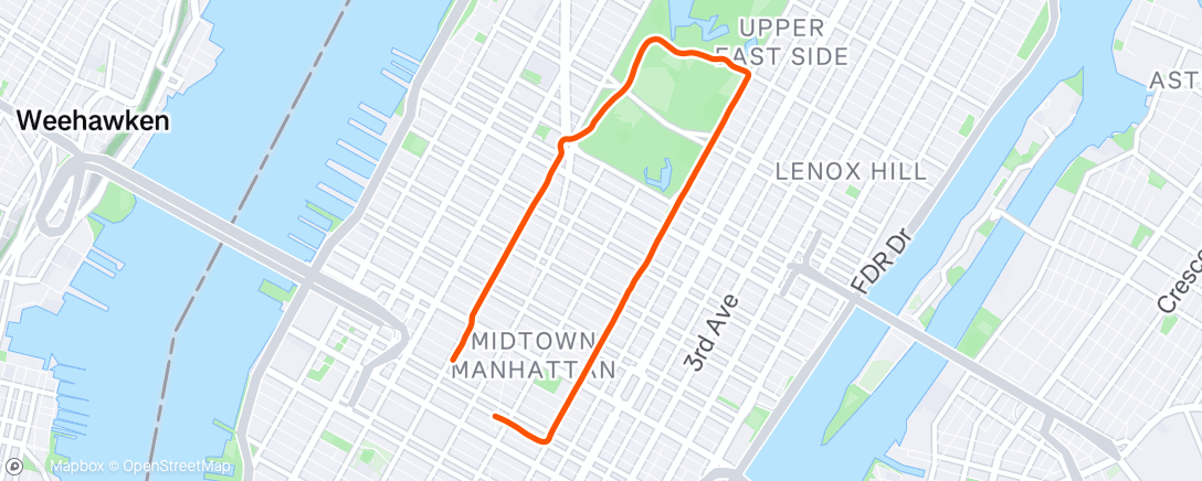 Map of the activity, New York, Manhattan / New York, Central Park