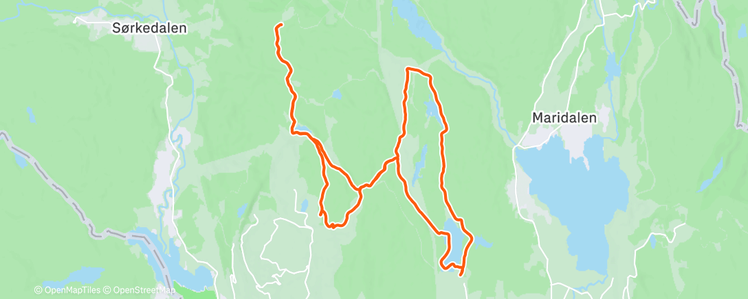 Map of the activity, Oppleve Nordmarka på vintern