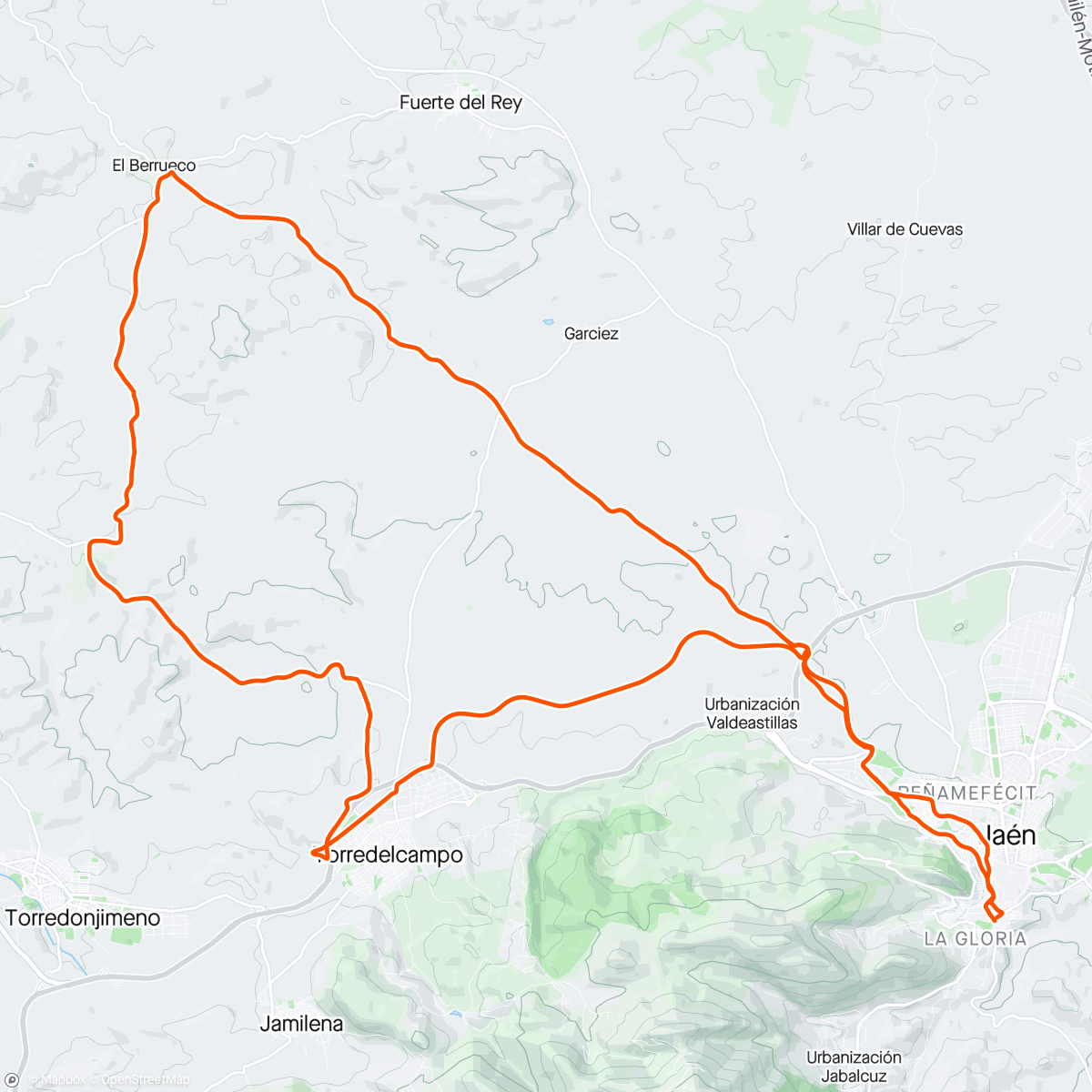 Map of the activity, Ruta de los torreones y encuentros