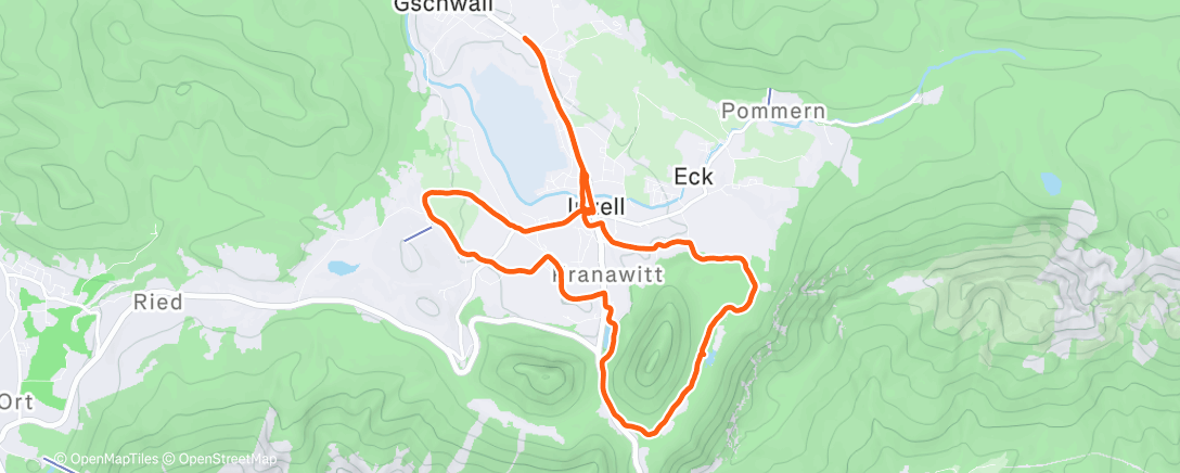 Map of the activity, Lauf am Morgen