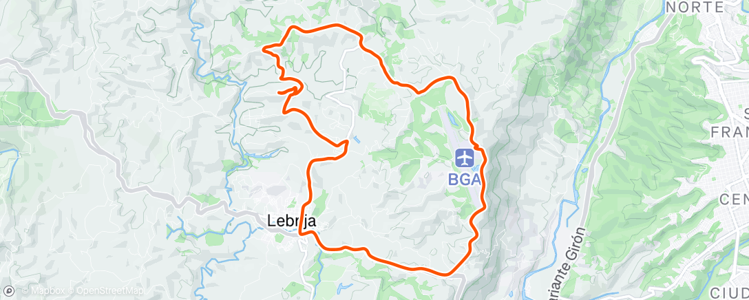 Map of the activity, Morning Ride