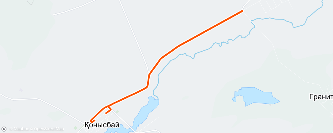 Map of the activity, Evening Run