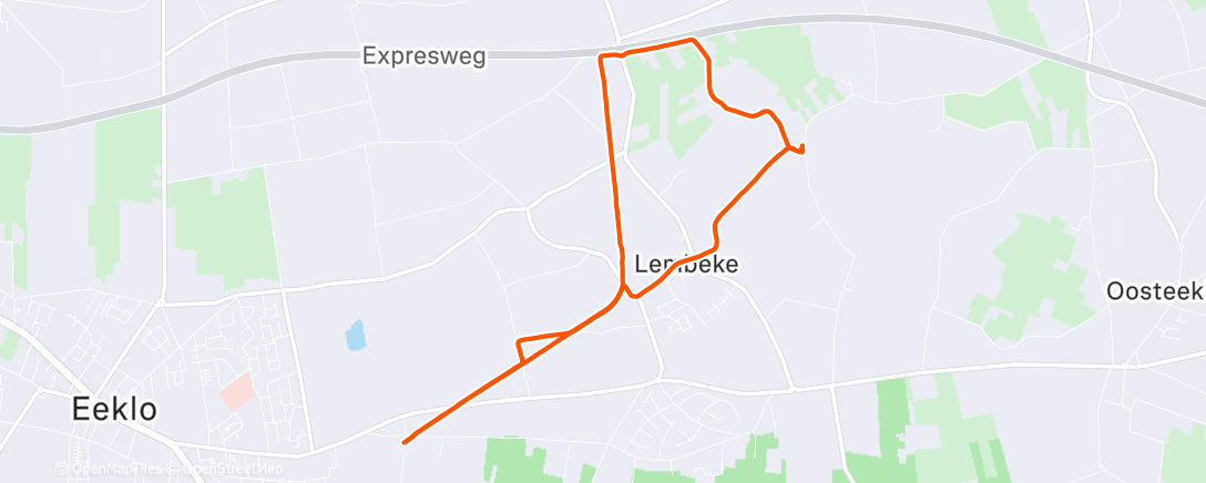 Map of the activity, Namiddagloop